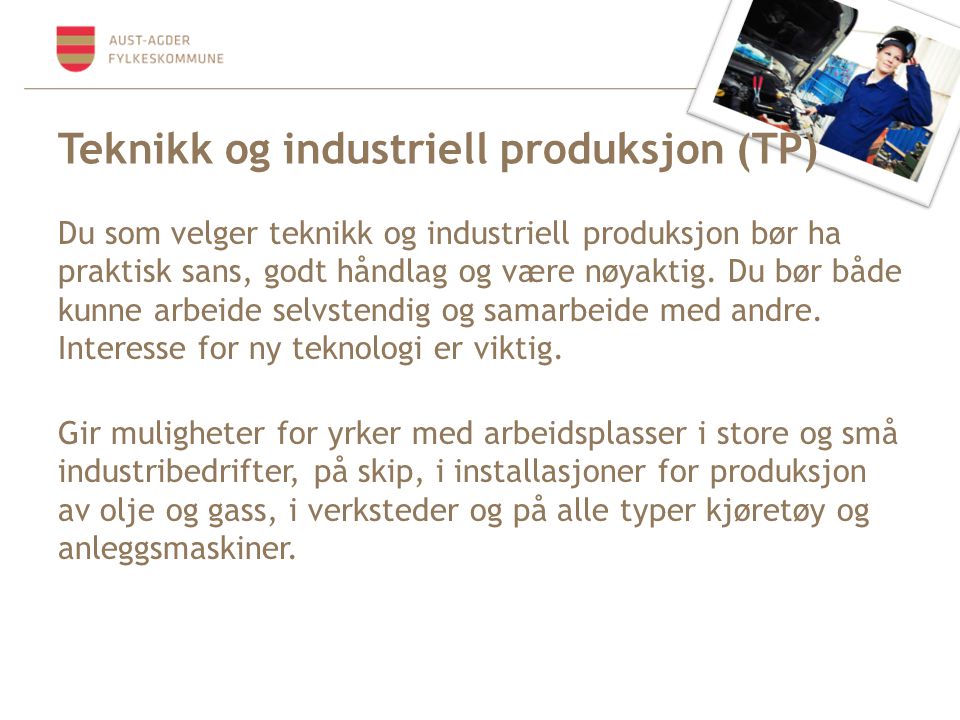 Teknikk og industriell produksjon (TP)