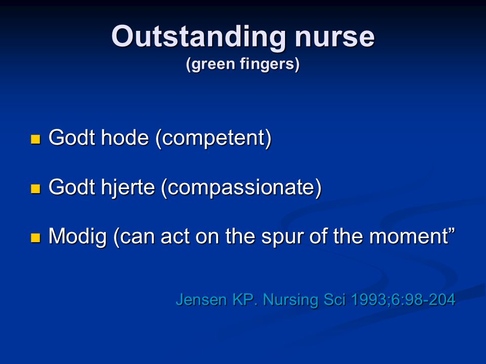 Outstanding nurse (green fingers)