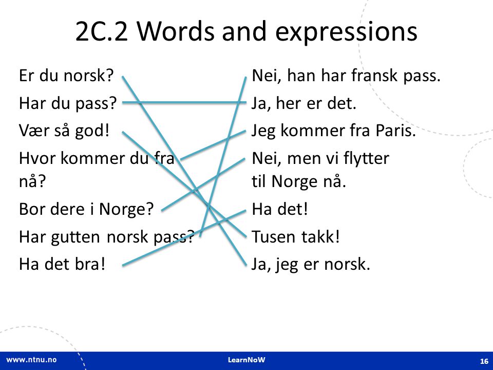 2C.2 Words and expressions