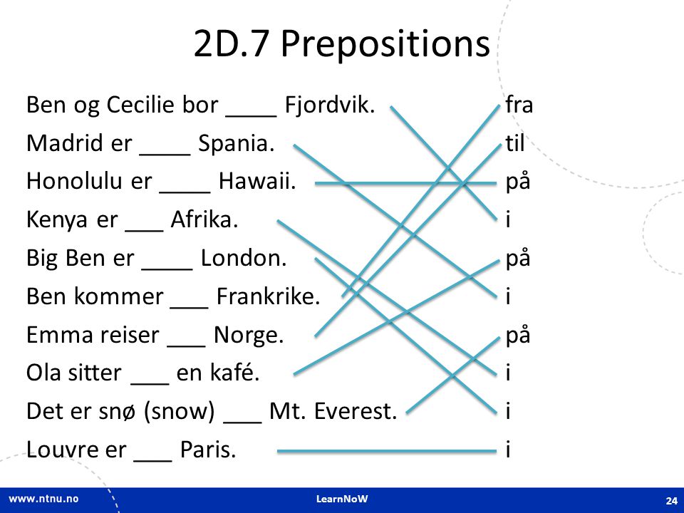 2D.7 Prepositions