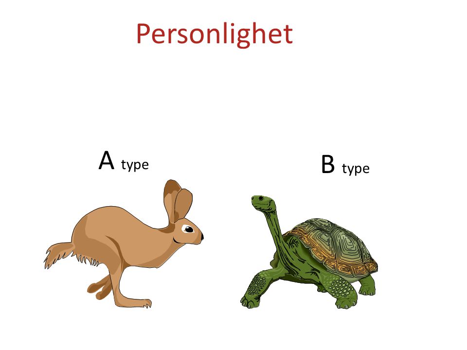 Personlighet A type B type Tema: Stressmestring og personlighet