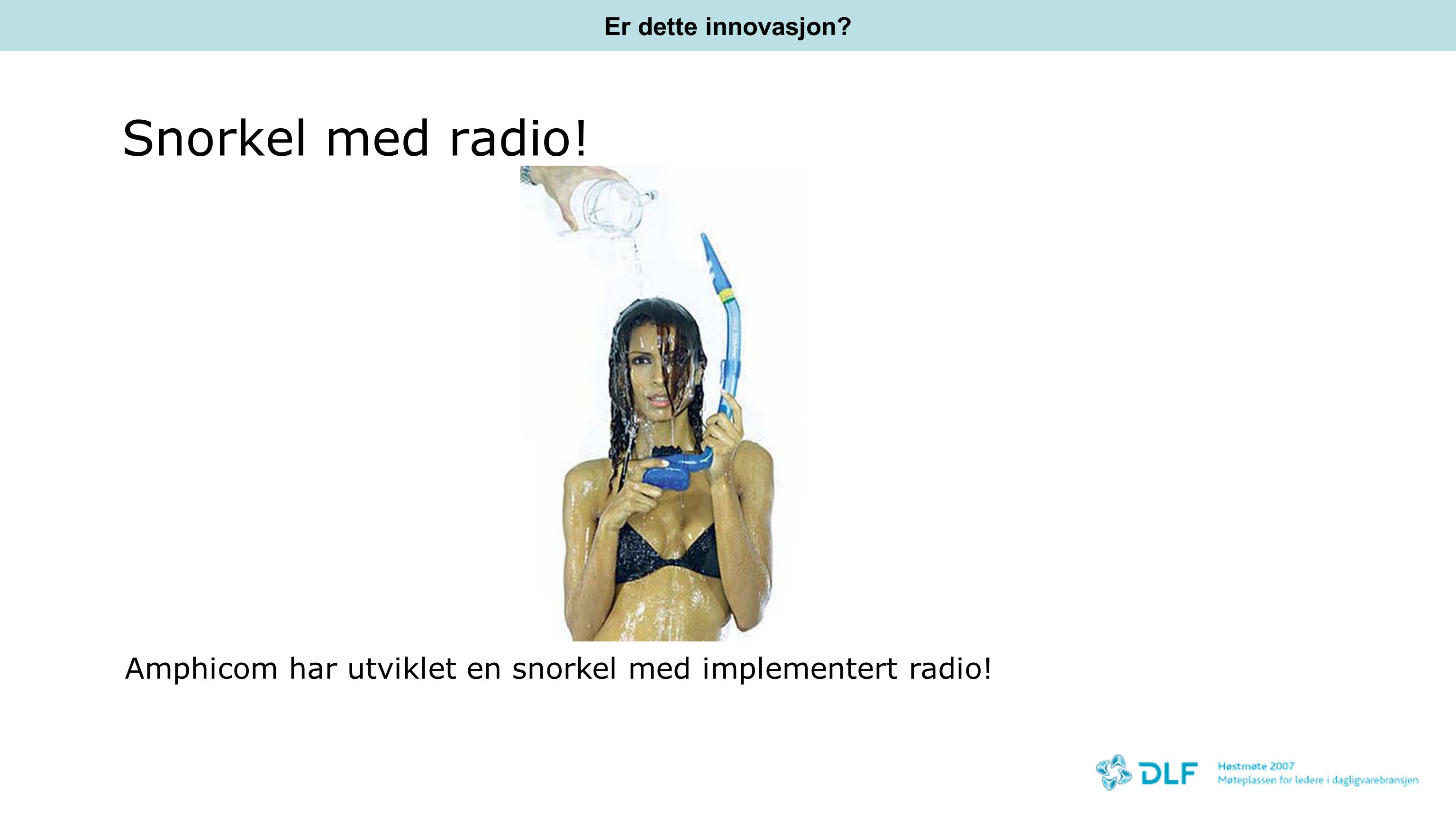 Er dette innovasjon Snorkel med radio! Amphicom har utviklet en snorkel med implementert radio!