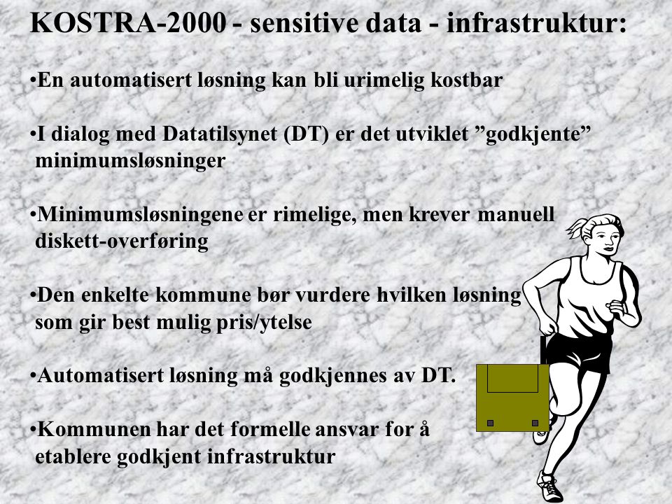 KOSTRA sensitive data - infrastruktur: