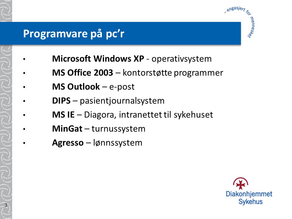 Programvare på pc’r Microsoft Windows XP - operativsystem