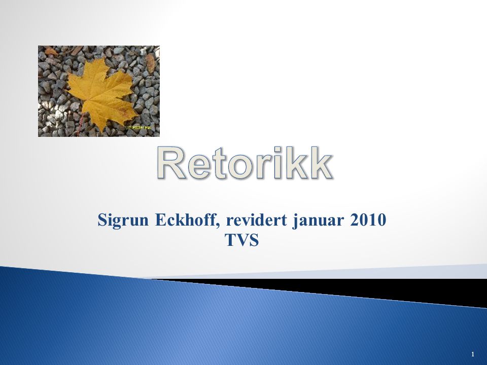 Sigrun Eckhoff, revidert januar 2010 TVS