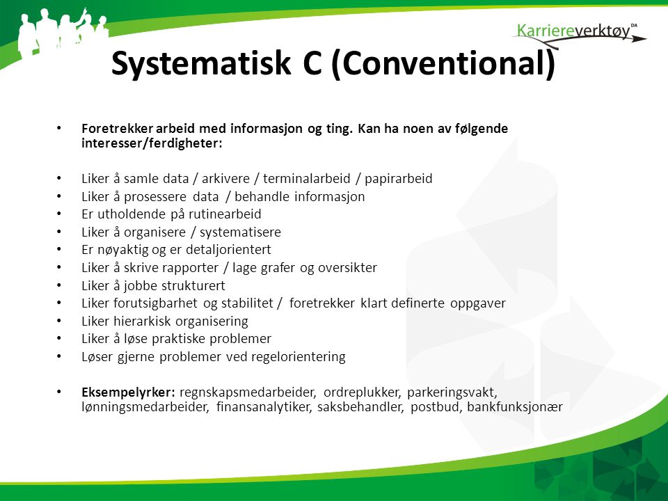 Systematisk C (Conventional)