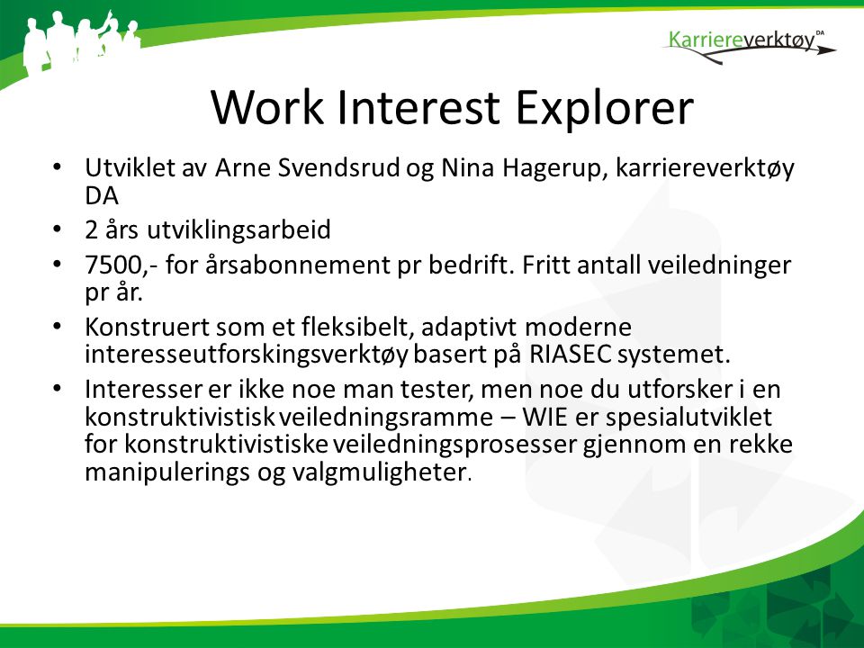 Work Interest Explorer