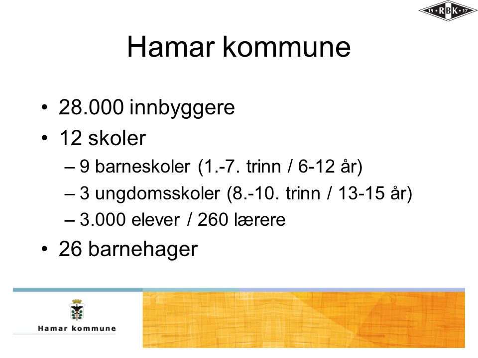 Hamar kommune innbyggere 12 skoler 26 barnehager
