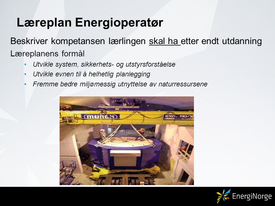 Læreplan Energioperatør