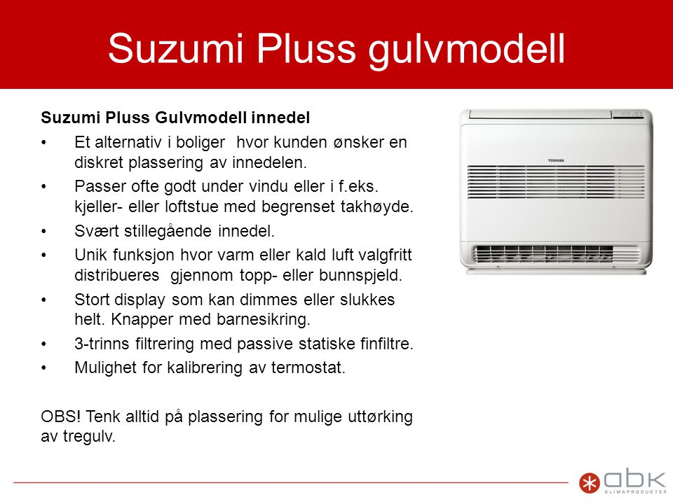 Suzumi Pluss gulvmodell
