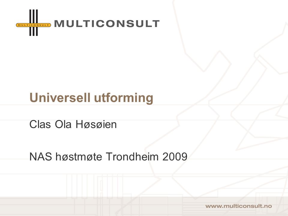 Clas Ola Høsøien NAS høstmøte Trondheim 2009
