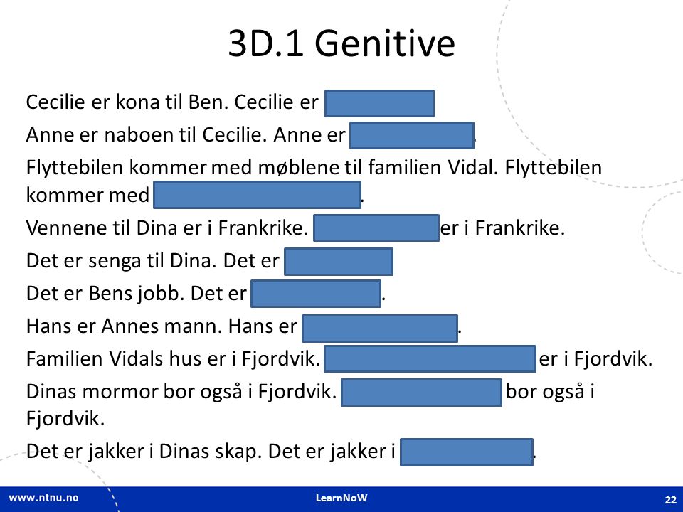 3D.1 Genitive