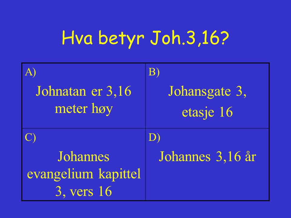 Johannes evangelium kapittel 3, vers 16