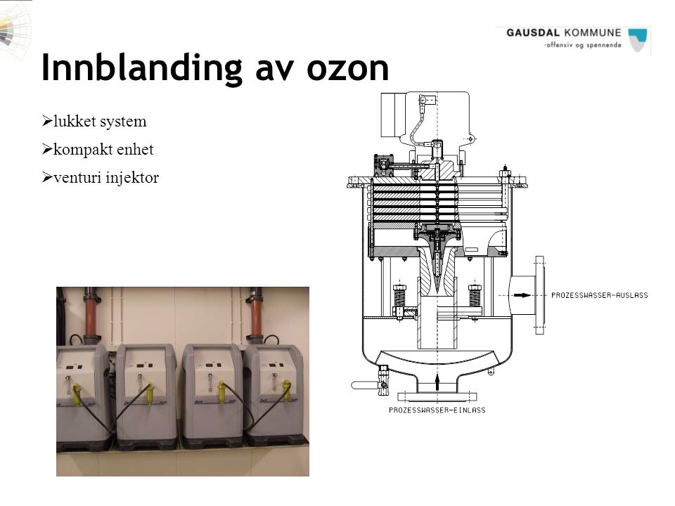 Innblanding av ozon lukket system kompakt enhet venturi injektor