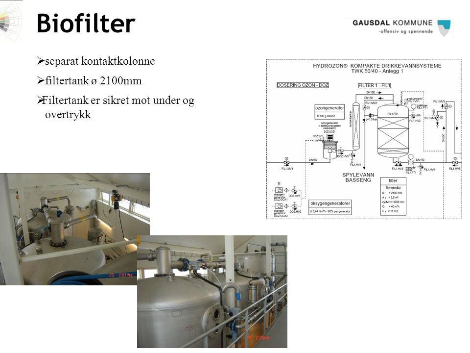 Biofilter separat kontaktkolonne filtertank ø 2100mm