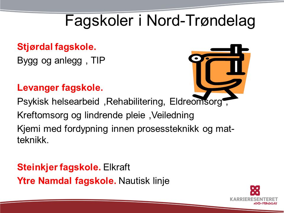 TøffeFagskoler i Nord-Trøndelag tider: