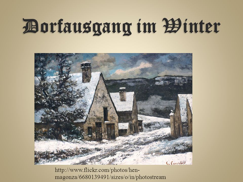 Dorfausgang im Winter Dorfausgang im Winter, 1868.