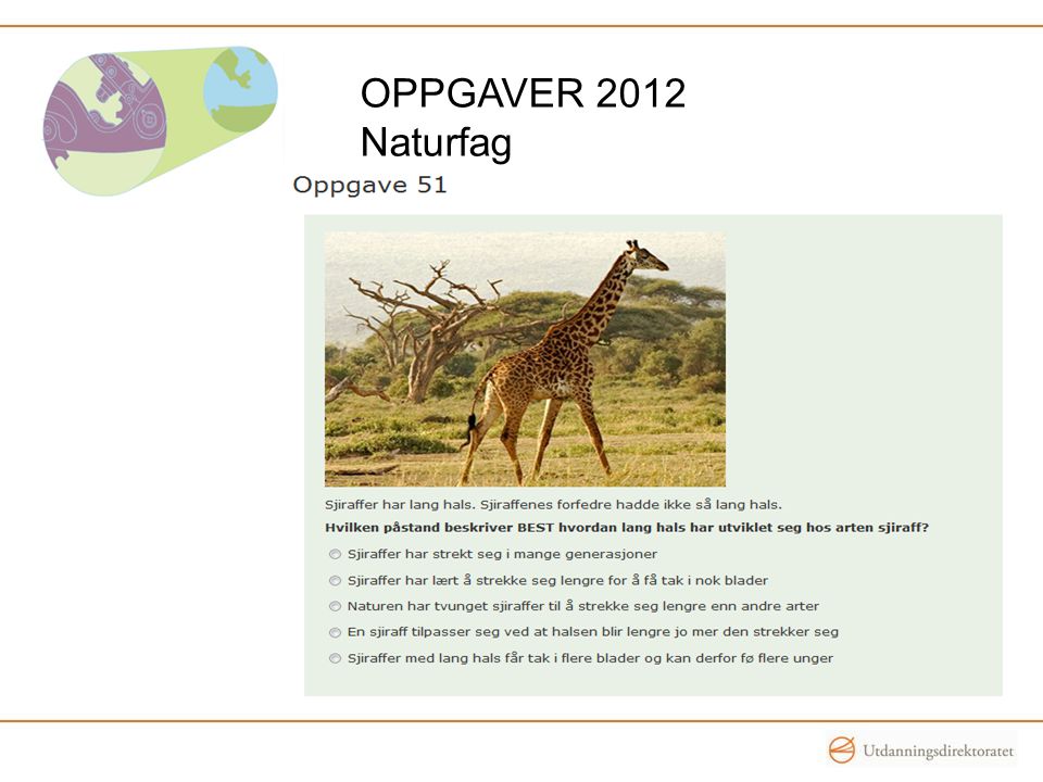 OPPGAVER 2012 Naturfag