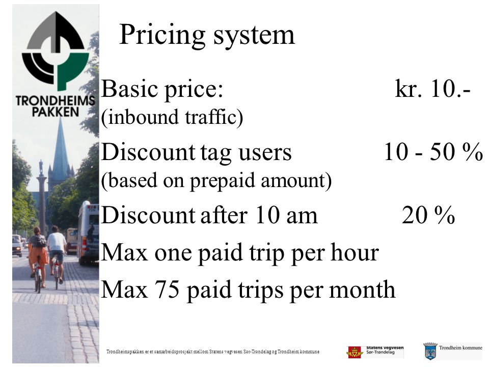 Pricing system Discount tag users % (based on prepaid amount)