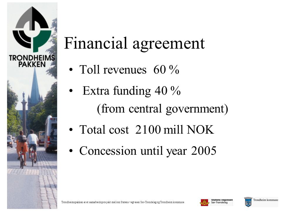 Financial agreement Toll revenues 60 %