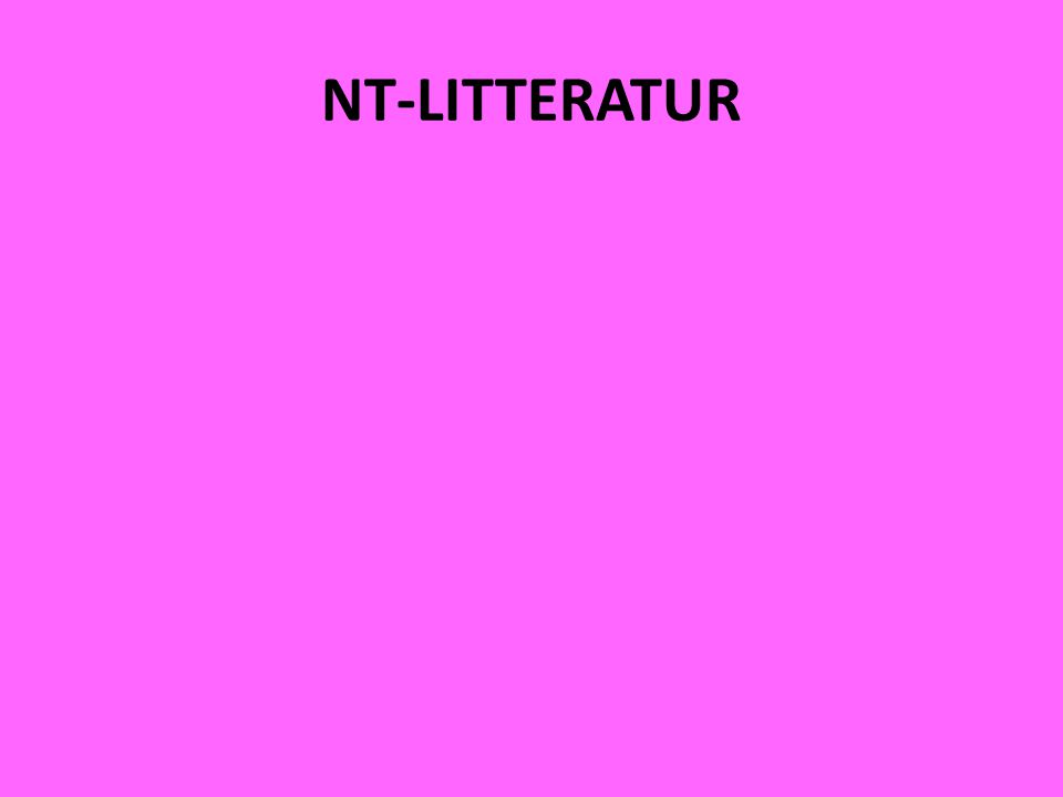 NT-LITTERATUR