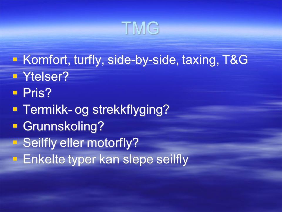 TMG Komfort, turfly, side-by-side, taxing, T&G Ytelser Pris