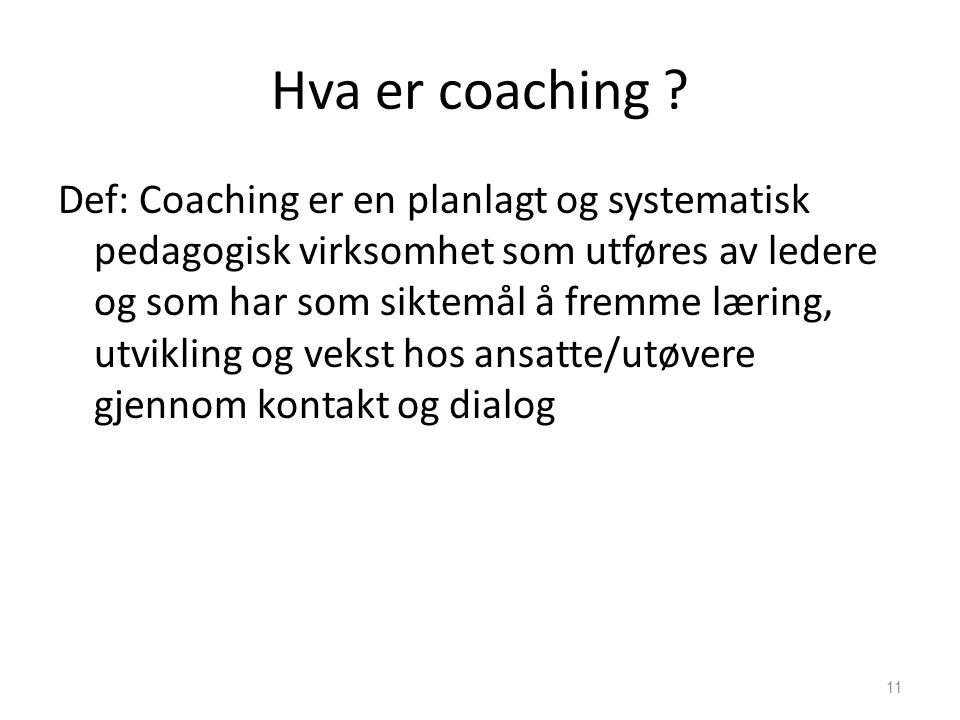 Hva er coaching
