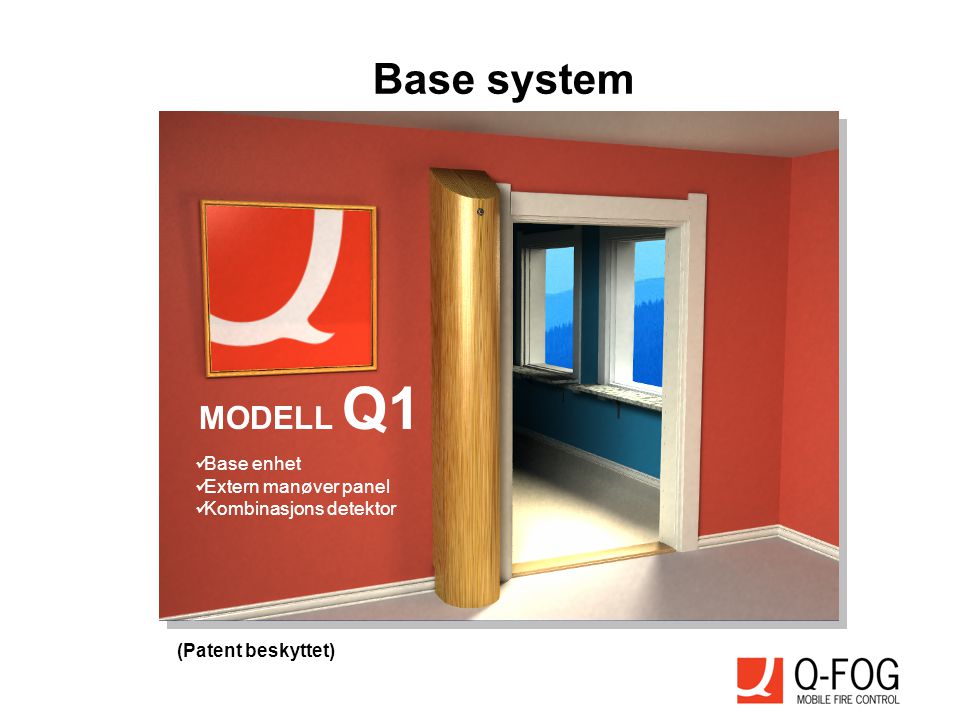 Base system MODELL Q1 Base enhet Extern manøver panel