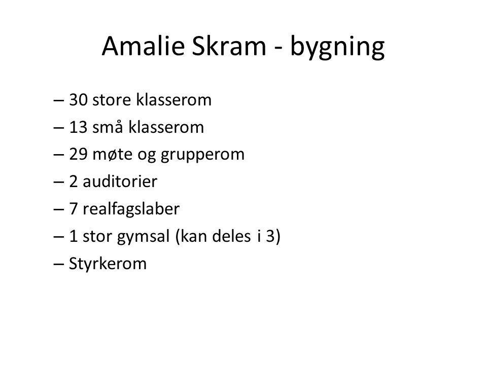 Amalie Skram - bygning 30 store klasserom 13 små klasserom