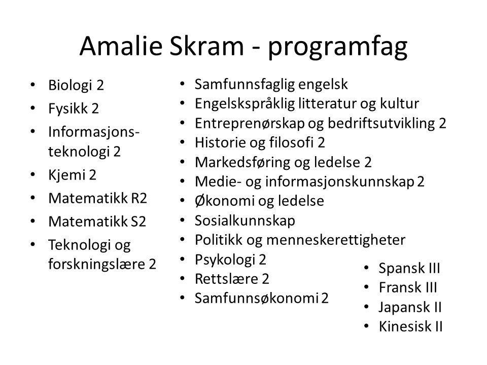 Amalie Skram - programfag