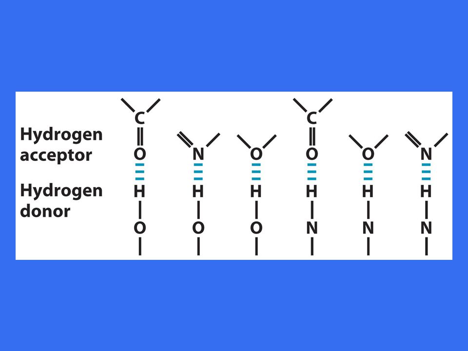 Hydrogen akseptor er oftest oksygen eller nitrogen