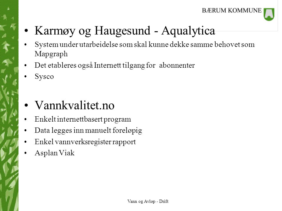 Karmøy og Haugesund - Aqualytica
