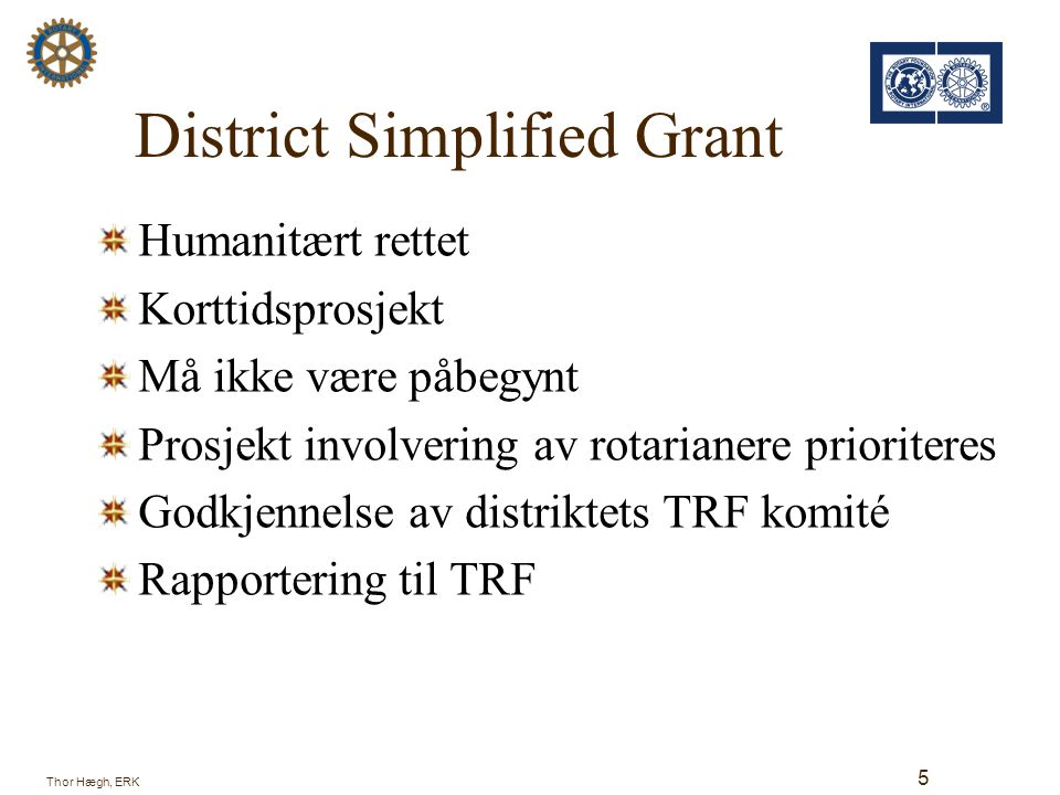 District Simplified Grant