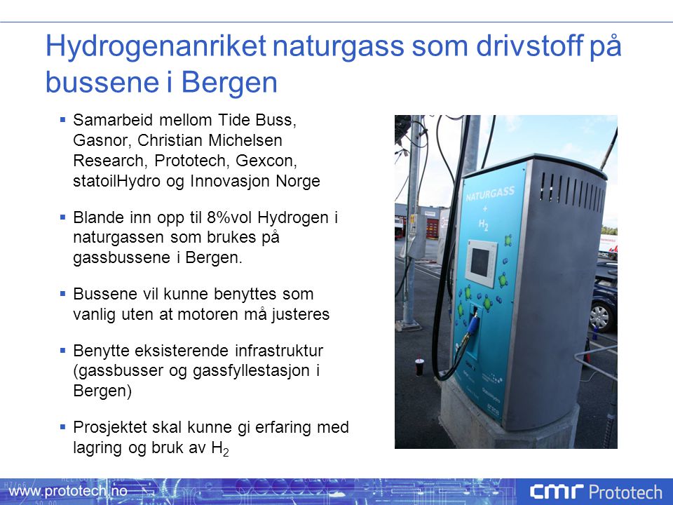 Hydrogenanriket naturgass som drivstoff på bussene i Bergen