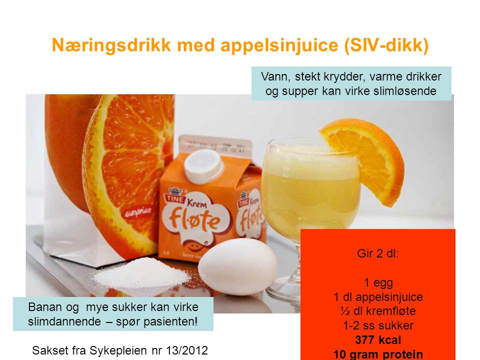 Næringsdrikk med appelsinjuice (SIV-dikk)