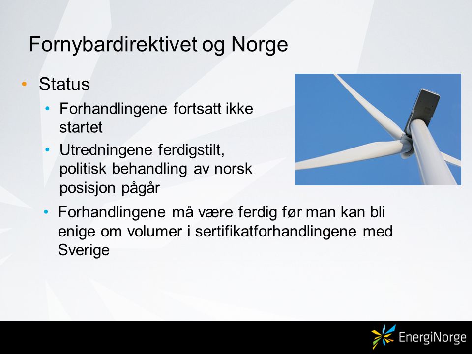 Fornybardirektivet og Norge