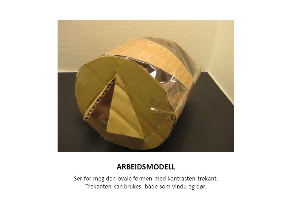 ARBEIDSMODELL Ser for meg den ovale formen med kontrasten trekant.