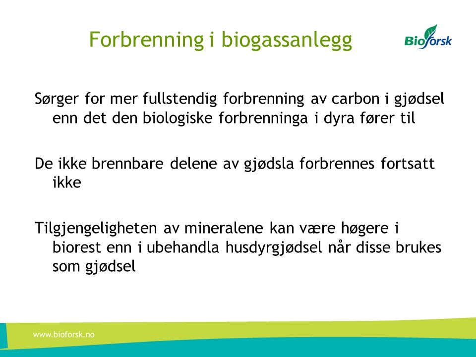 Forbrenning i biogassanlegg
