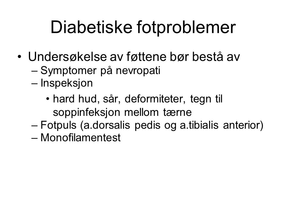 Diabetiske fotproblemer