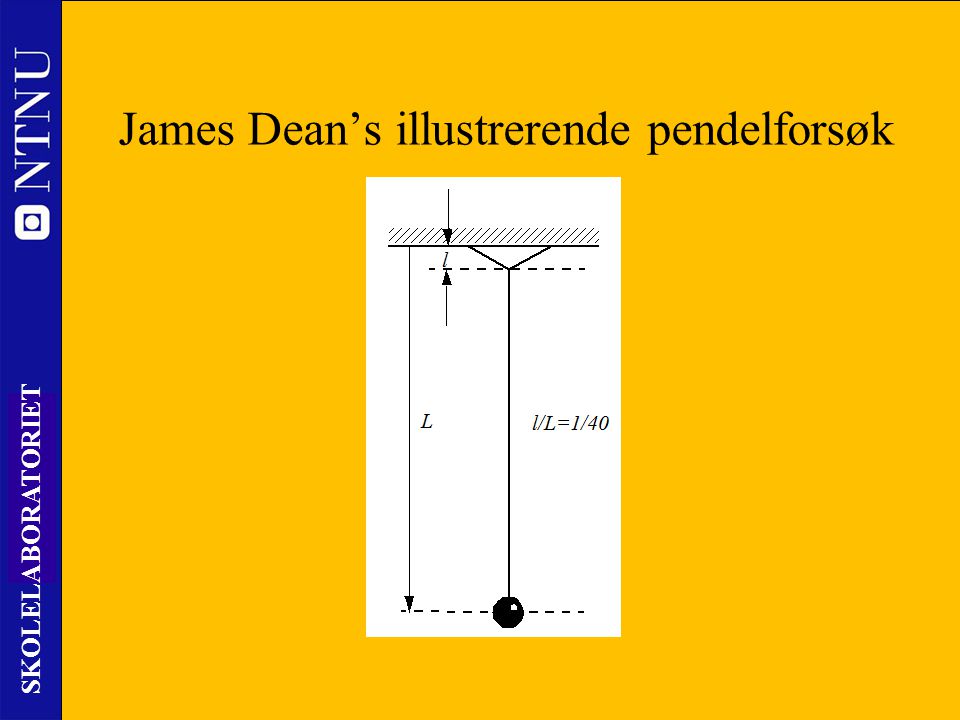 James Dean’s illustrerende pendelforsøk