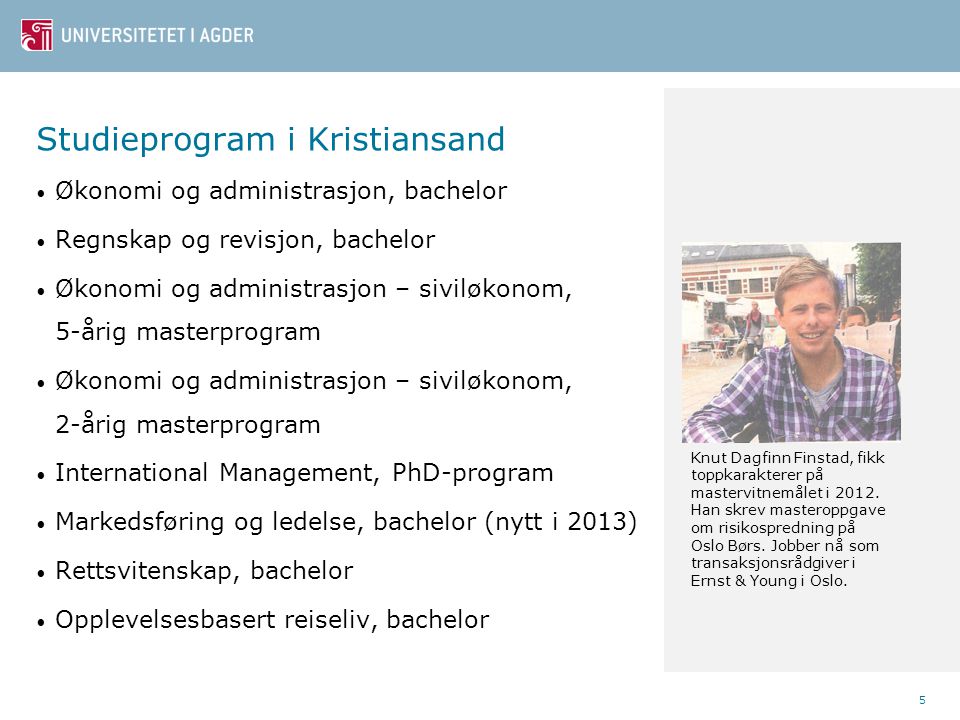 Studieprogram i Kristiansand