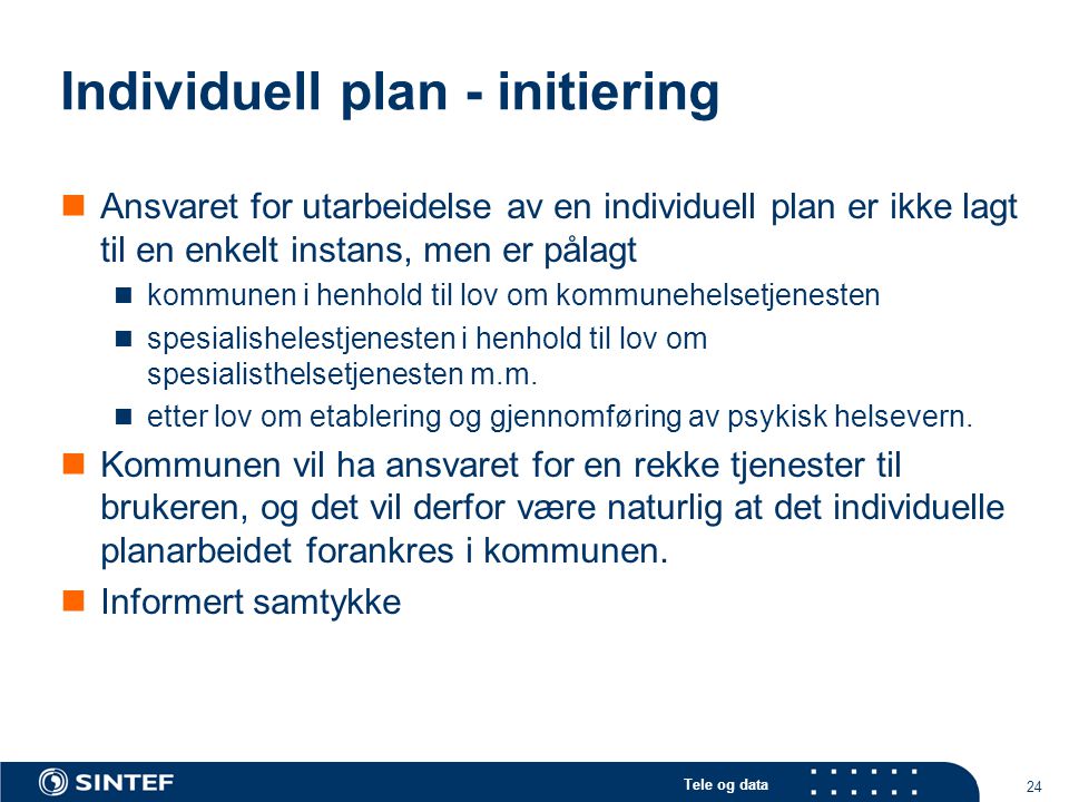 Individuell plan - initiering