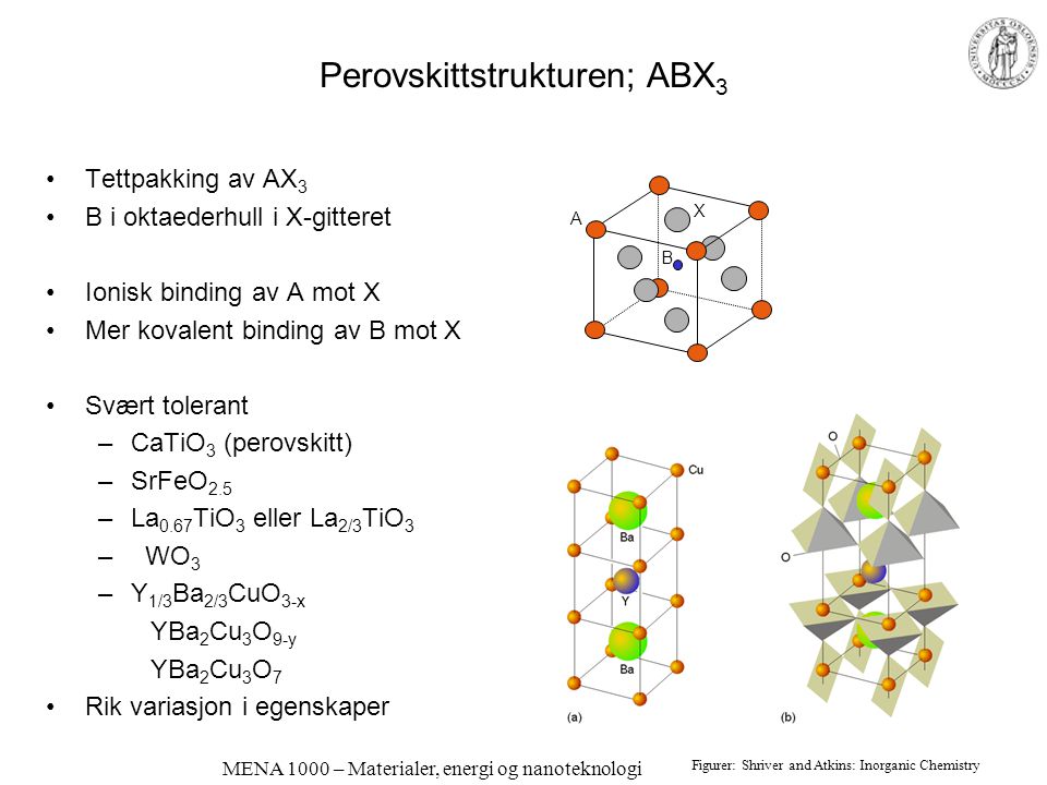 Perovskittstrukturen; ABX3
