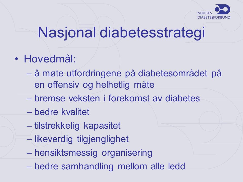 Nasjonal diabetesstrategi