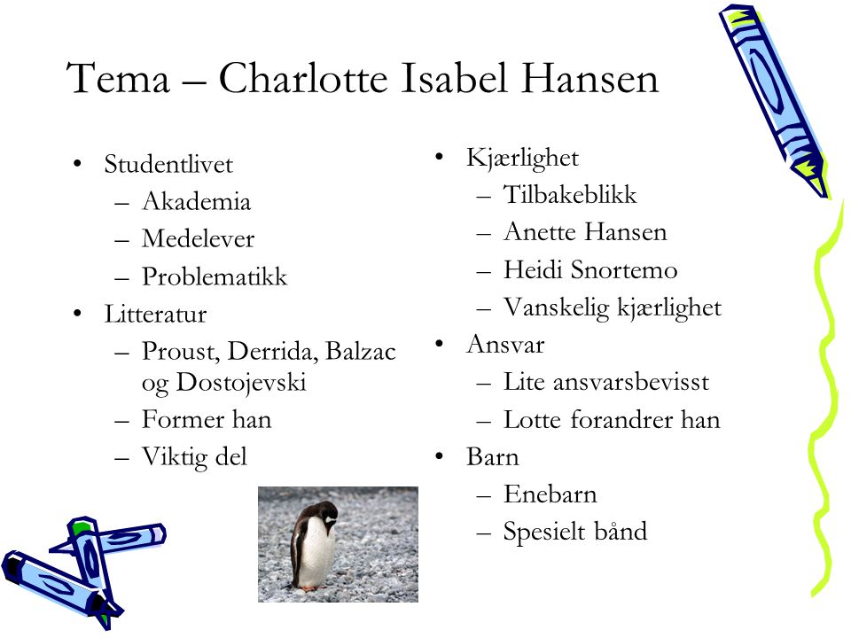 Tema – Charlotte Isabel Hansen
