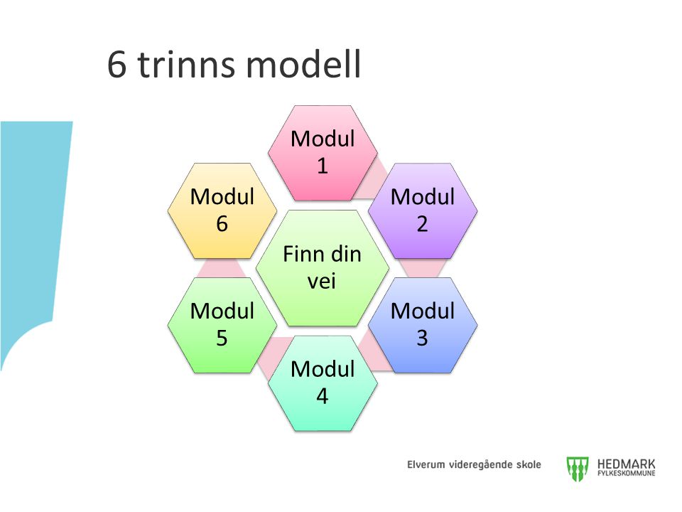6 trinns modell Finn din vei Modul 1 Modul 2 Modul 3 Modul 4 Modul 5