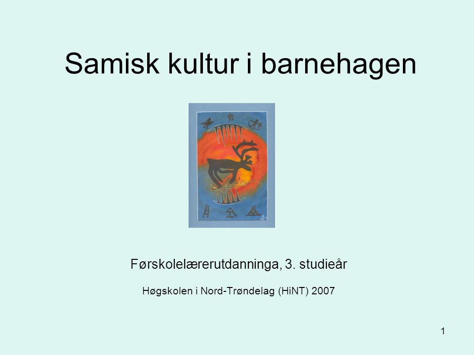 Samisk kultur i barnehagen
