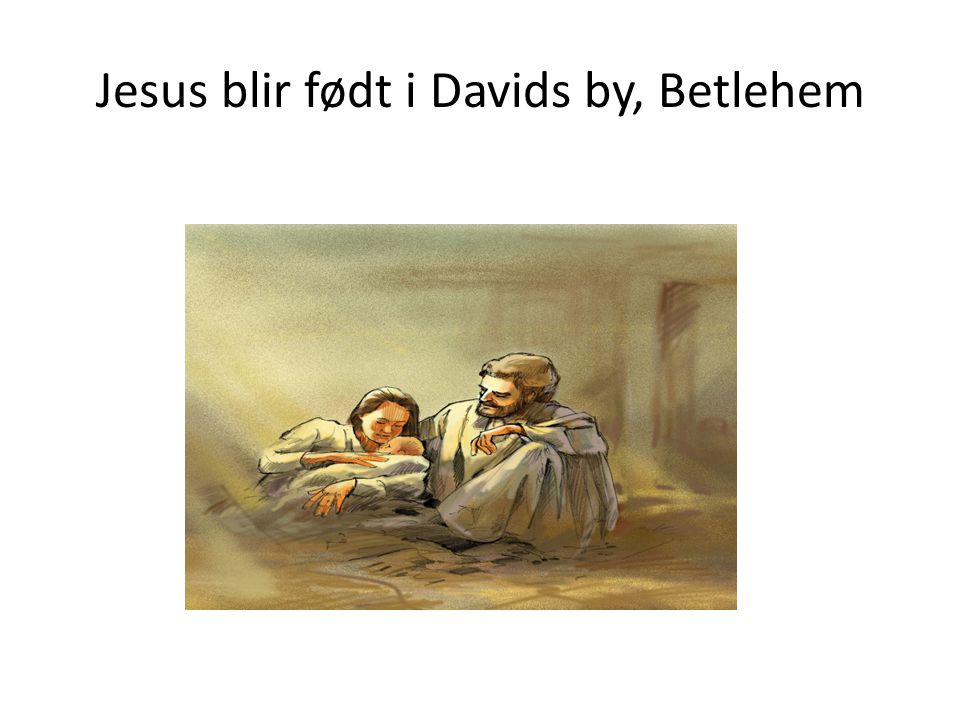 Jesus blir født i Davids by, Betlehem