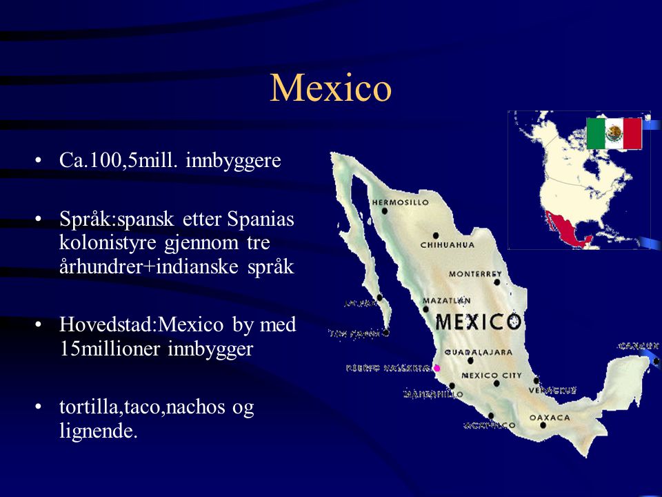 Mexico Ca.100,5mill. innbyggere