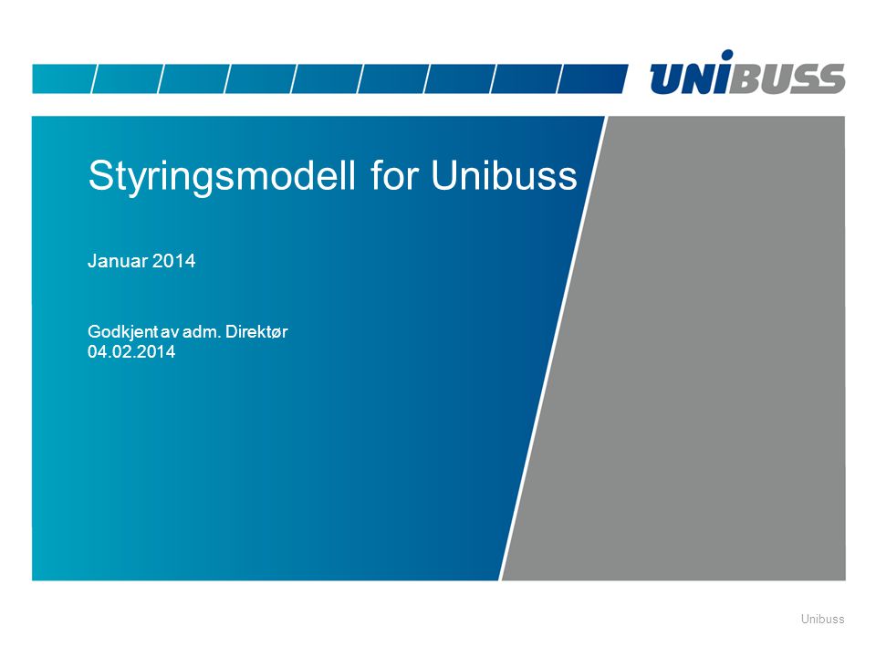 Styringsmodell for Unibuss